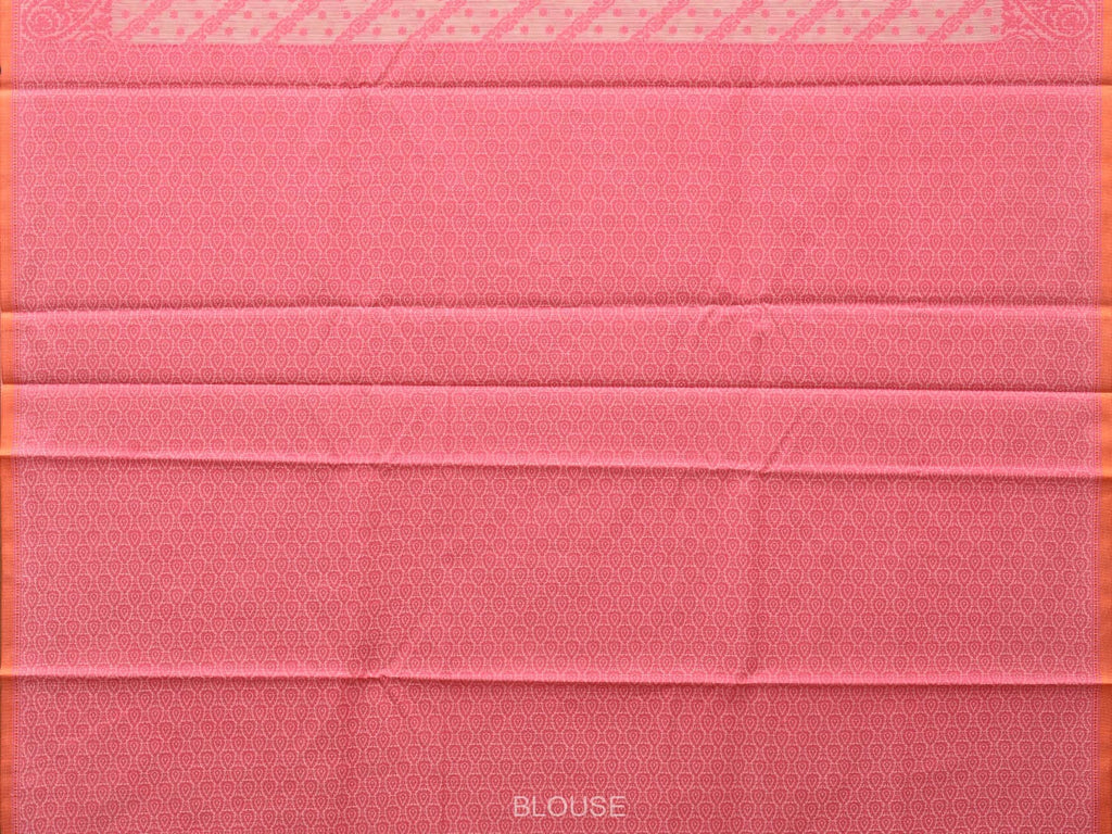 Pink Cut Work Sico Cotton Saree with Diagonal and Mango Border Design - Global Threads | Grocsy