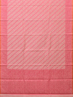 Pink Cut Work Sico Cotton Saree with Diagonal and Mango Border Design - Global Threads | Grocsy