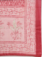 Yufta Pink Pure Cotton Anarkali Dupatta Pant Set | Grocsy