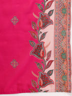 Yufta Pink Silk Straight Kurta With Palazzo Dupatta Set | Grocsy