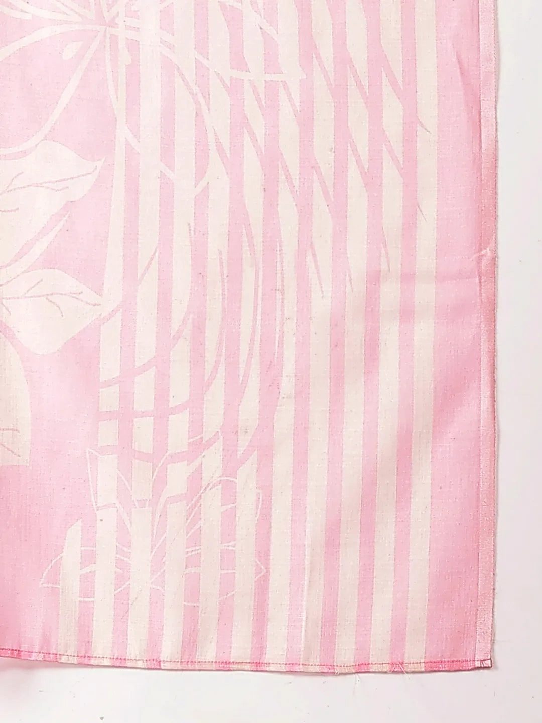 Yufta Pink Solid Thread Work Straight Kurta Trouser Dupatta Set | Grocsy
