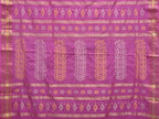 Pink Uppada Cotton Handloom Saree with Karpur Pallu Design - Global Threads | Grocsy