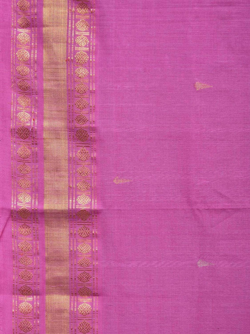 Pink Uppada Cotton Handloom Saree with Karpur Pallu Design - Global Threads | Grocsy