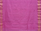 Pink Uppada Cotton Handloom Saree with Karpur Pallu Design - Global Threads | Grocsy
