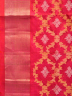 Pink Uppada Silk Handloom Saree with All Over Grill Design - Global Threads | Grocsy