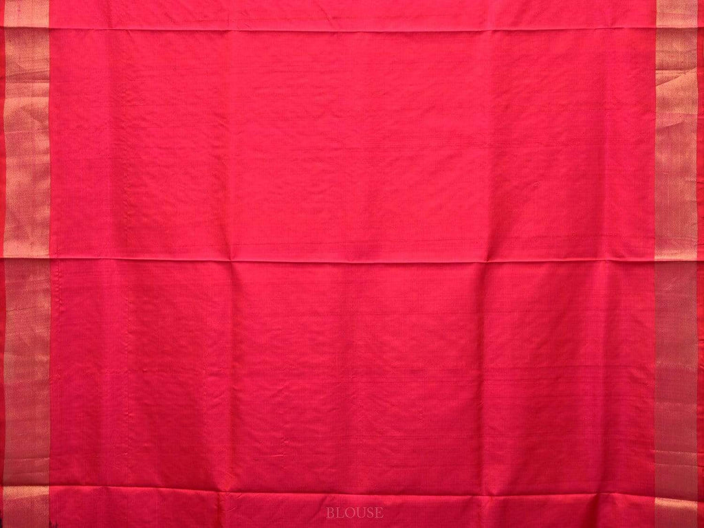 Pink Uppada Silk Handloom Saree with All Over Grill Design - Global Threads | Grocsy