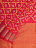 Pink Uppada Silk Handloom Saree with All Over Grill Design - Global Threads | Grocsy