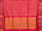 Pink Uppada Silk Handloom Saree with All Over Grill Design - Global Threads | Grocsy