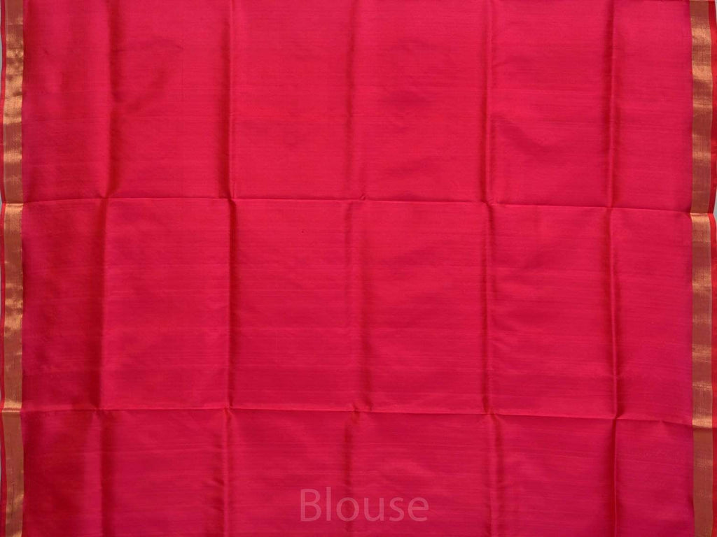 Pink Uppada Silk Handloom Saree with Birds and Jamdani Pallu Design - Global Threads | Grocsy