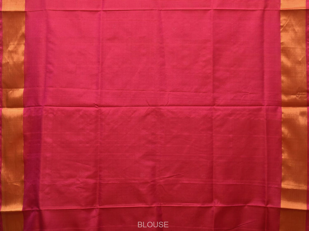 Pink Uppada Silk Handloom Saree with Birds Pallu Design - Global Threads | Grocsy
