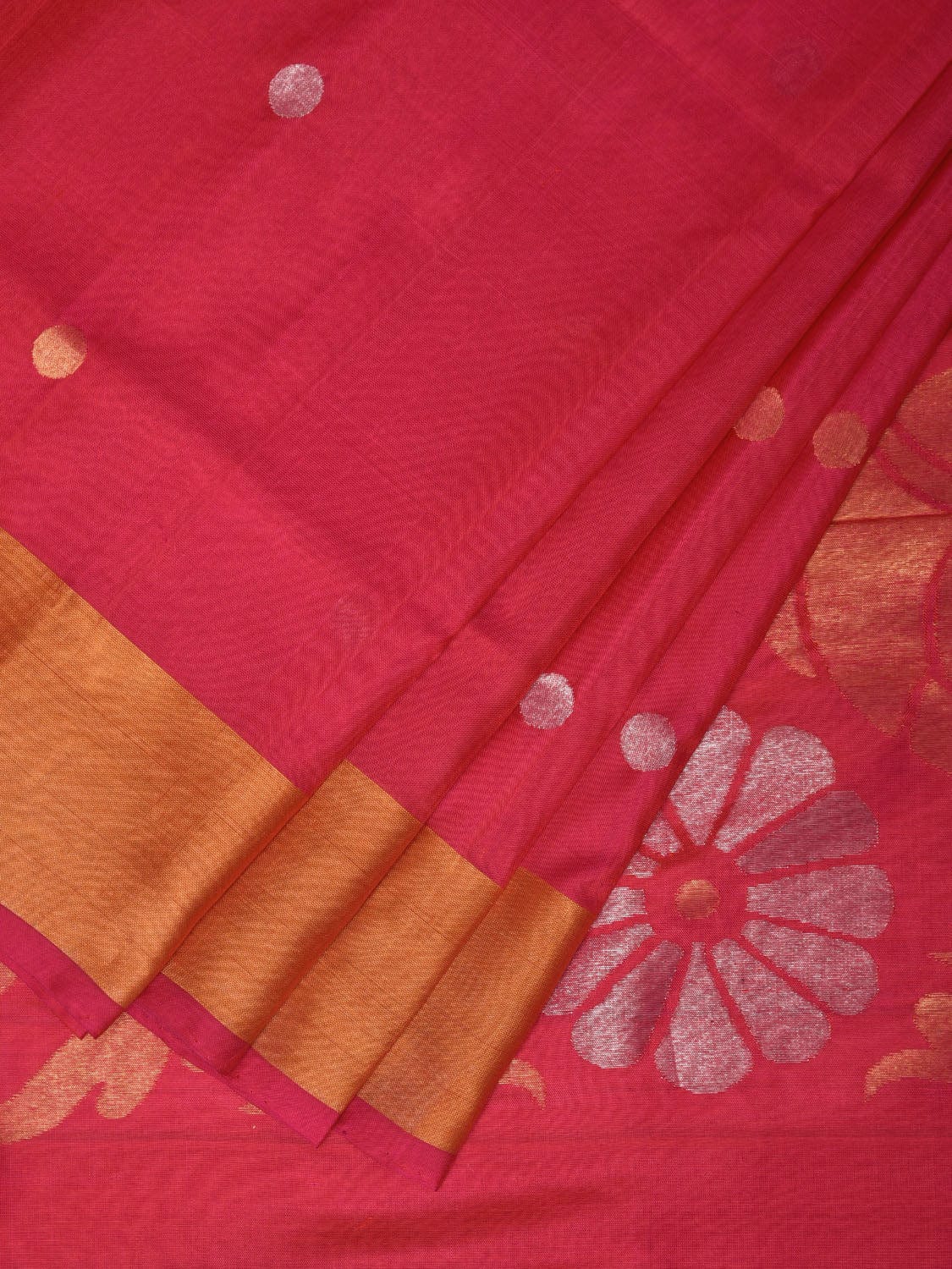 Pink Uppada Silk Handloom Saree with Birds Pallu Design - Global Threads | Grocsy