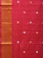 Pink Uppada Silk Handloom Saree with Birds Pallu Design - Global Threads | Grocsy