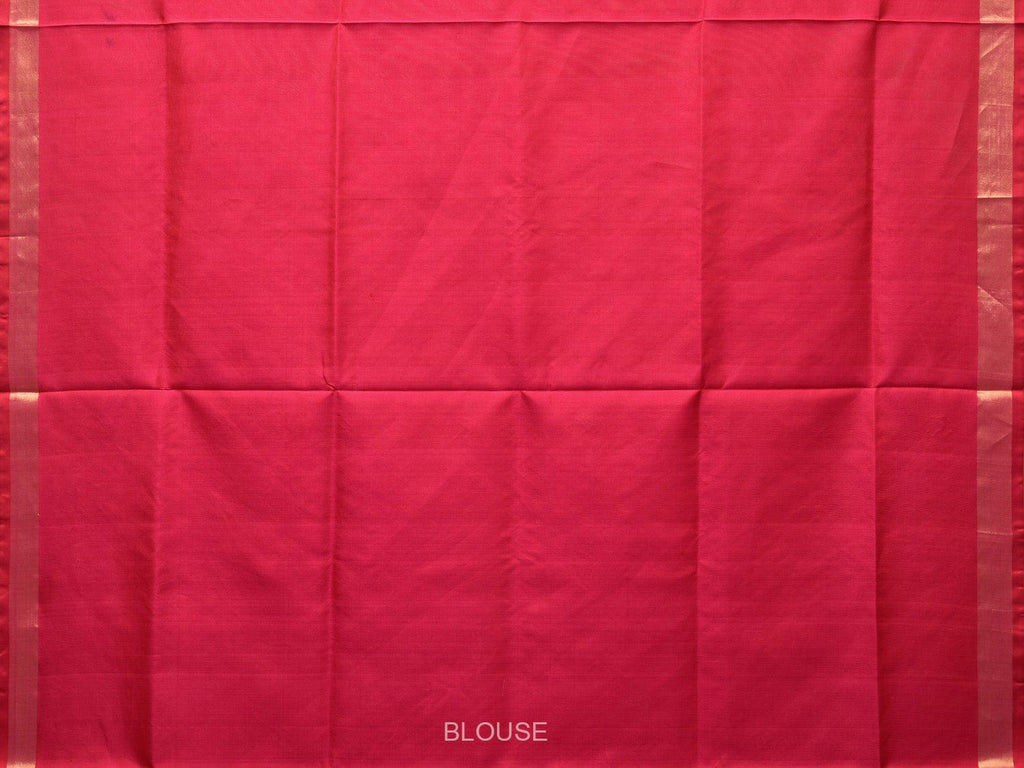 Pink Uppada Silk Handloom Saree with Floral and Birds Design - Global Threads | Grocsy