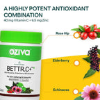 OZiva Plant Based Bettr.C+ With Rosehip, Elderberry & Echinacea | Grocsy