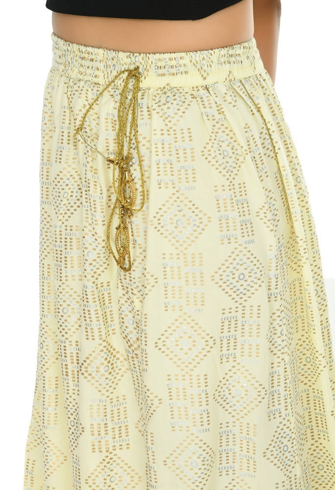 Mominos Fashion Moeza Cotton Off White Printed Lehenga (Lancha) | Grocsy