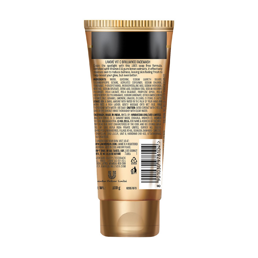 Lakme 9 to 5 Vitamin C 100% Soap Free Face Wash | Grocsy
