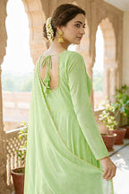 Teeya Creation New Trendy Anarkali Gown Set - Light-Green | Grocsy