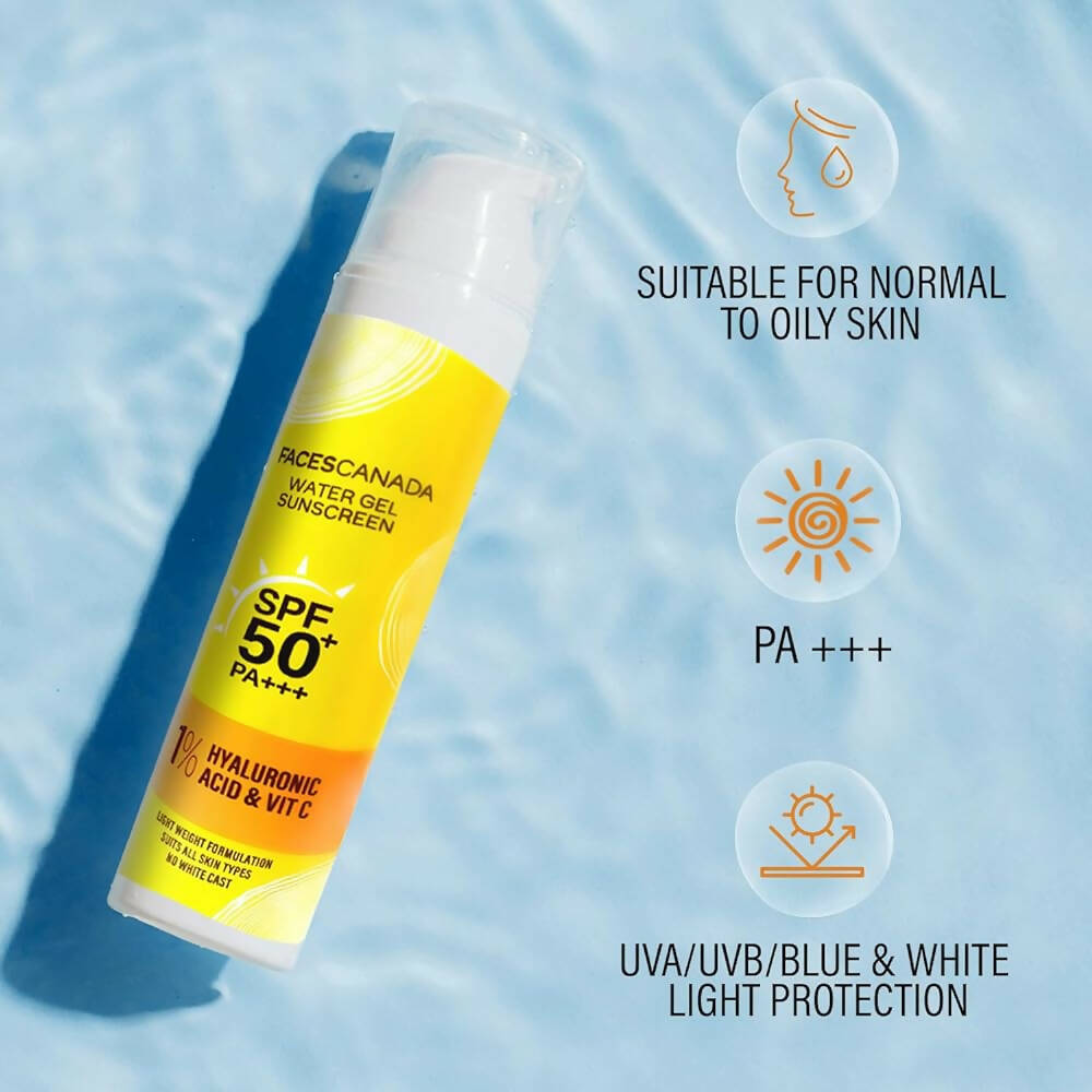 Faces Canada Water Gel Sunscreen SPF 50 PA+++ | Grocsy