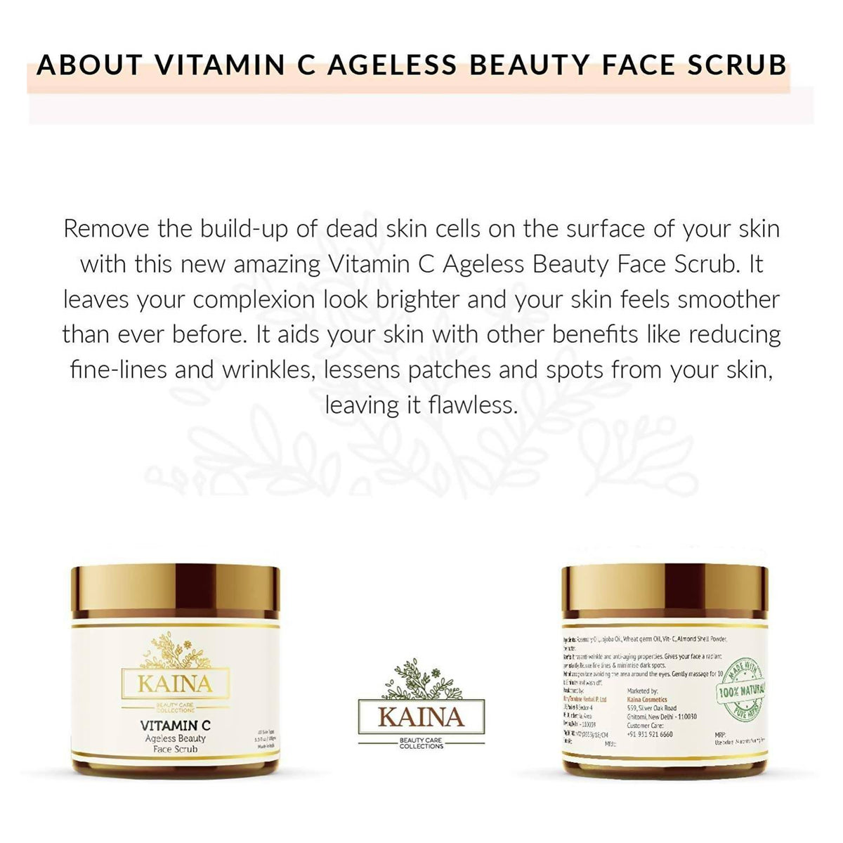 Kaina Vitamin C Face Scrub | Grocsy