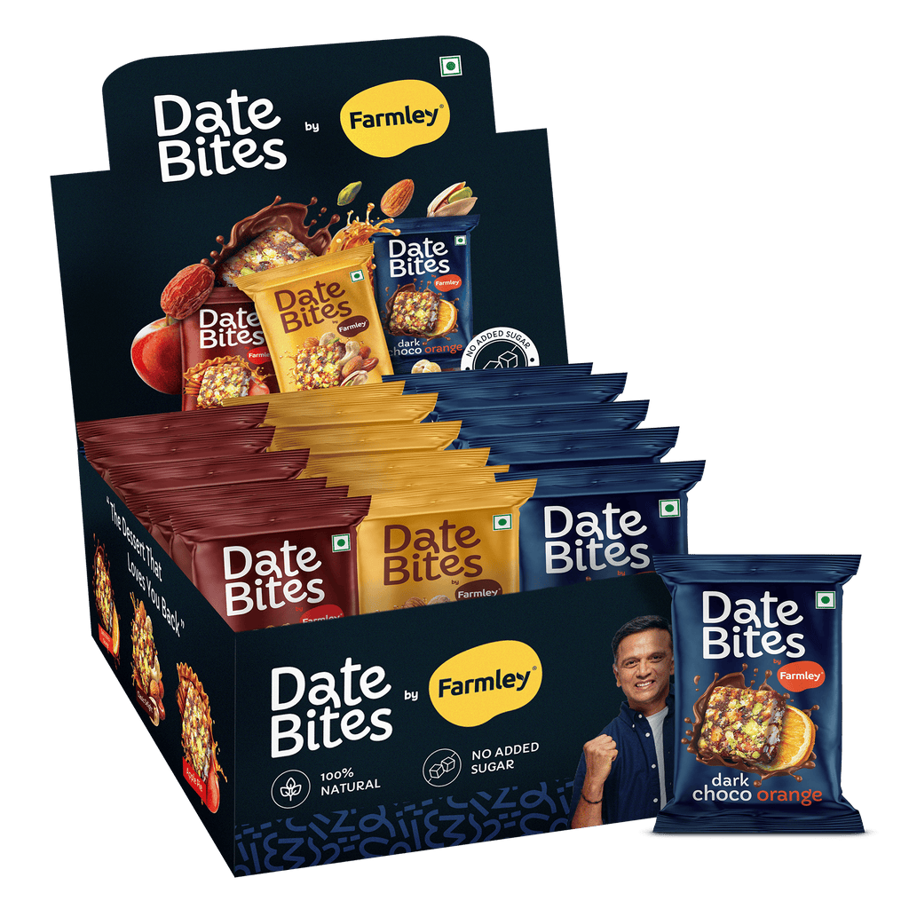 Farmley Date bites pack of 18- All Flavors | Grocsy