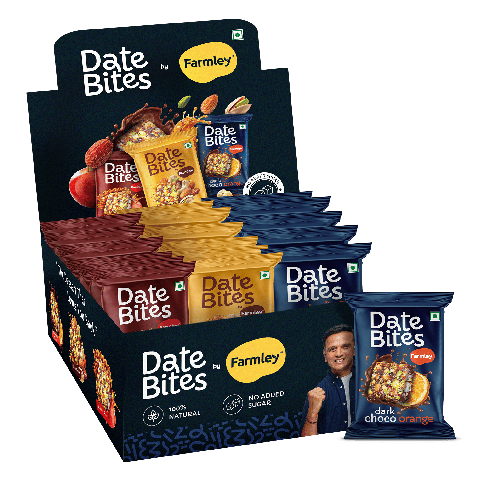 Farmley Date bites pack of 18- All Flavors | Grocsy