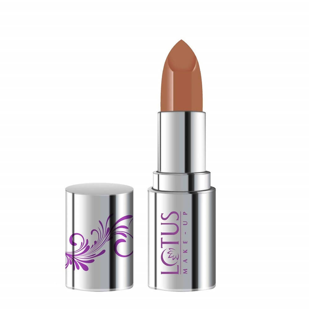 Lotus Makeup Ecostay Butter Matte Lip Color Earthy Amber, Brown (4 Gm) | Grocsy