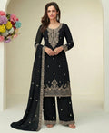 KC Black Georgette Heavy Embroidered Fancy Suit For Women | Grocsy