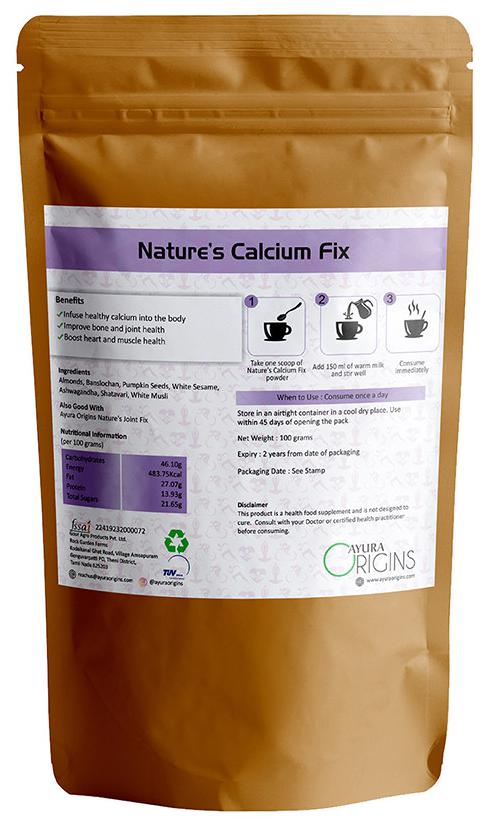Ayura Origins Nature's Calcium Fix Powder | Grocsy