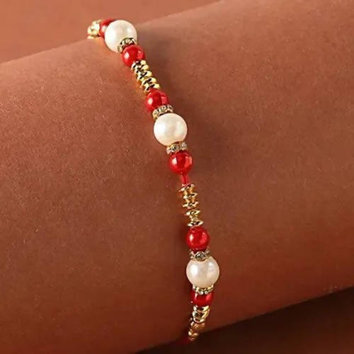 Single Pearl Rakhi With Cadbury Celebrations | Grocsy