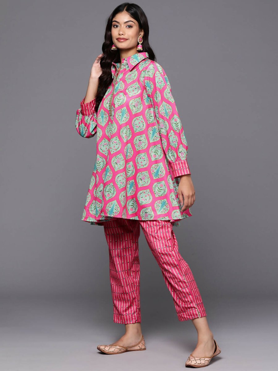 Ahalyaa Women's Traditional Wear Co-ods - Pink | Grocsy
