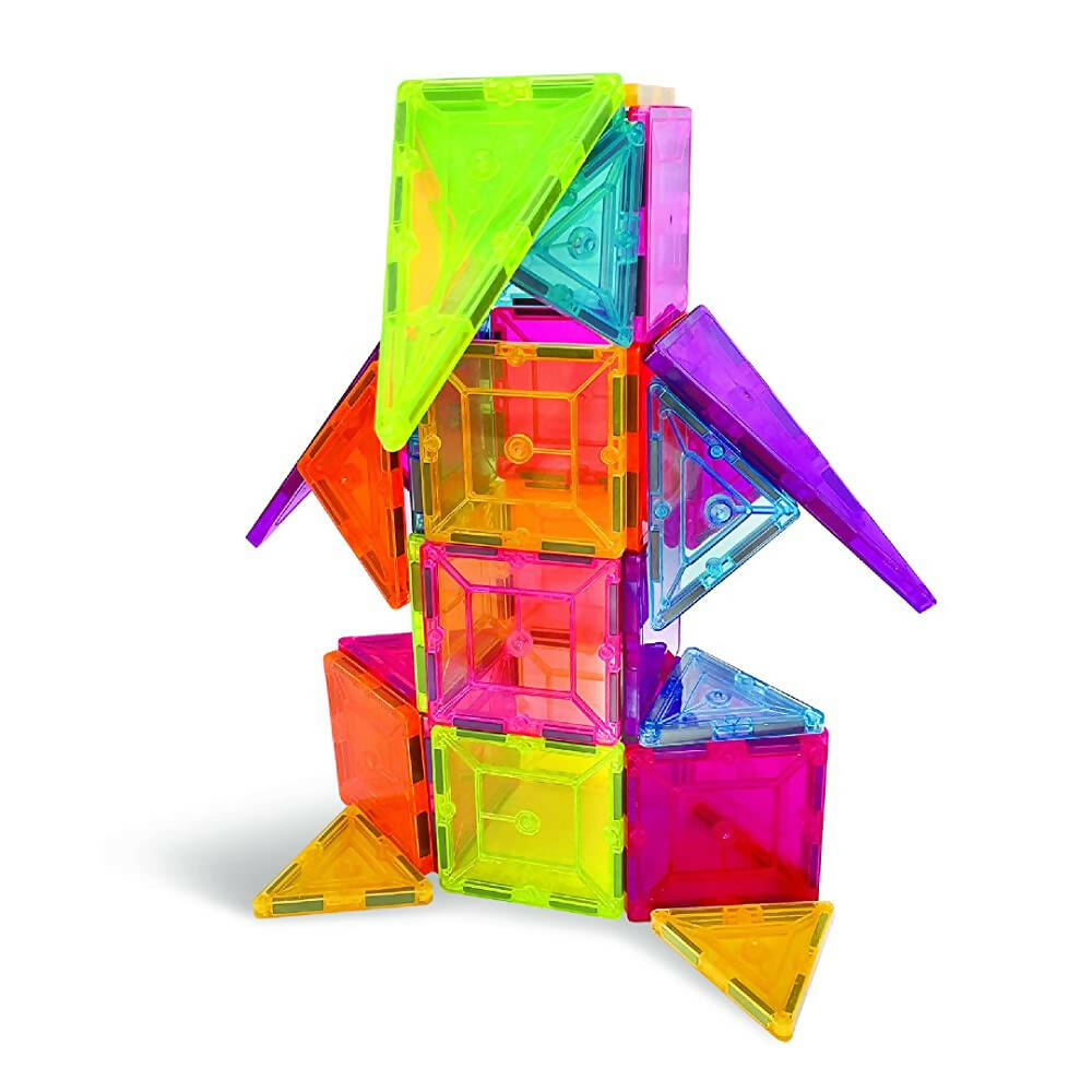 Kipa MagPlay Centurian 100 Pieces Magnetic Tiles Set Constructing and Creative Learning Educational Stem Toy with Smart Outdoor BagPack Kids | Grocsy