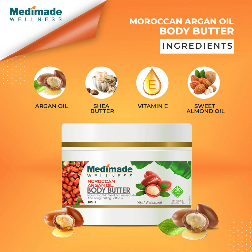 Medimade Wellness Moroccan Argan Oil Body Butter | Grocsy