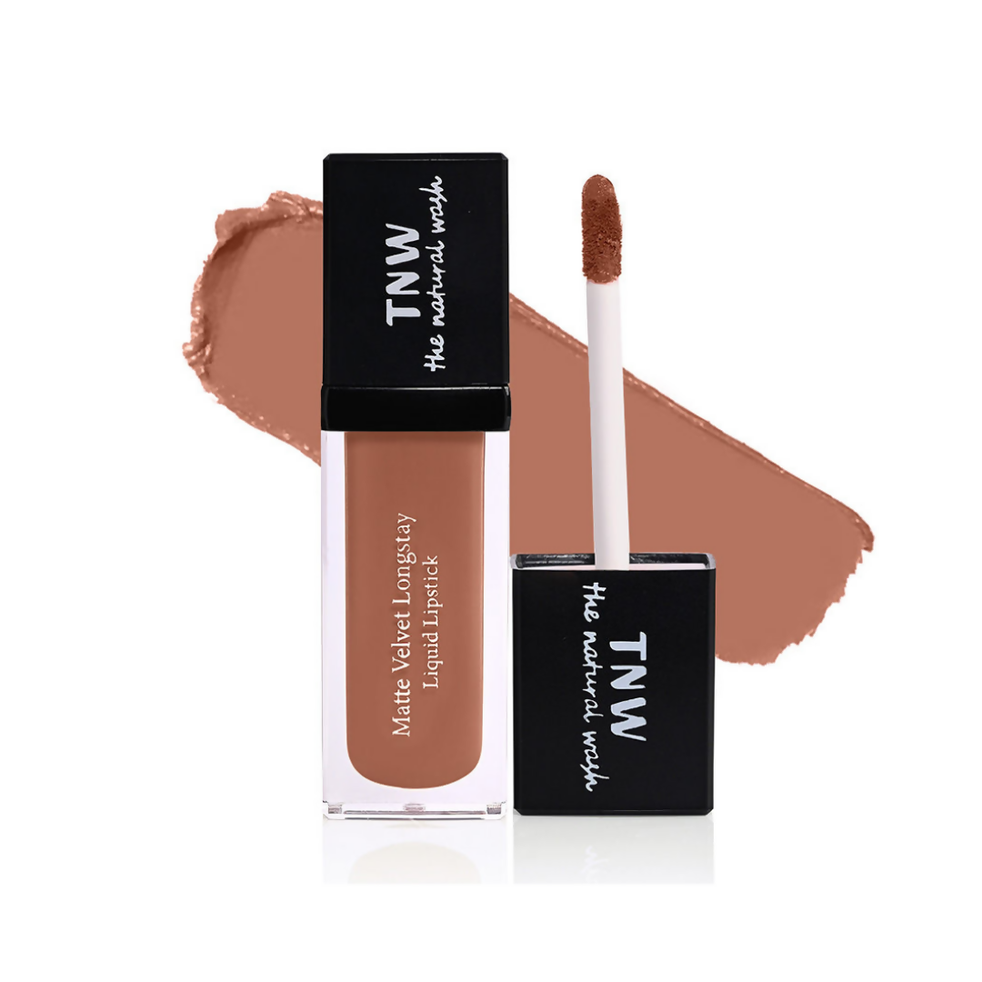 The Natural Wash Matte Velvet Longstay Liquid Lipstick - Nutty Nude | Grocsy