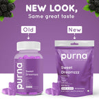 Purna Gummies Melatonin Wild Berry Flavour Gummies for Sleep Well & Reduced Stress | Grocsy