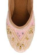 Desi Colour Women Indian Ethnic Footwear-Pink Pearl | Grocsy