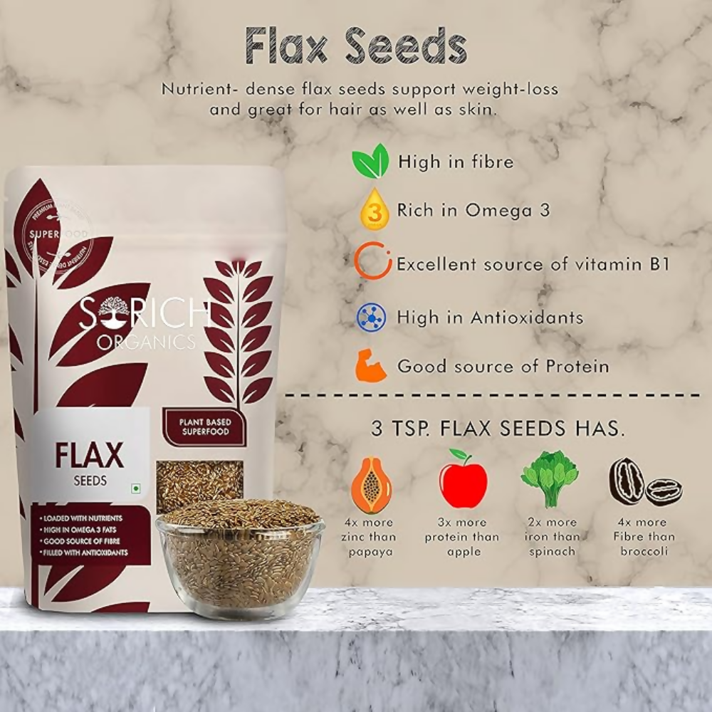 Sorich Organics Raw Flax Seeds & Sunflower Seeds Superfood Combo | Grocsy