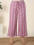 Aramya Pink Soft Cotton Floral Print Straight Kurta Set for Women | Grocsy