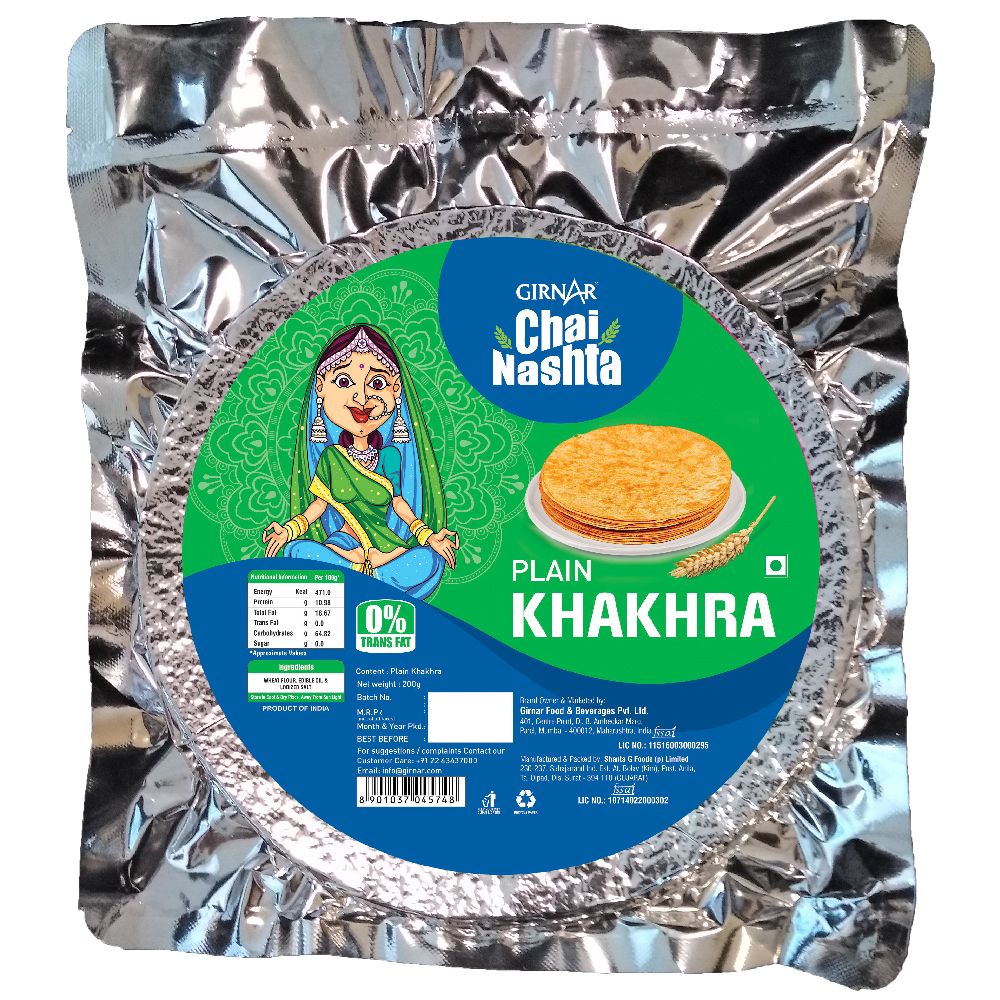 Girnar Chai Nashta - Plain Khakhra | Grocsy