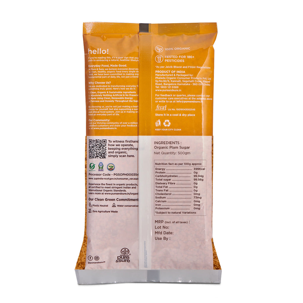 Pure & Sure Organic Palm Sugar | Grocsy