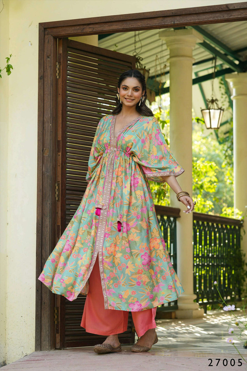 Women's Casual Fashionable Multi Mull Cotton co-ord set - Anya | Grocsy