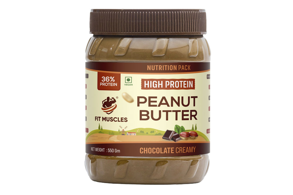 Fit Muscles High Protein Peanut Butter - Chocolate Creamy | Grocsy