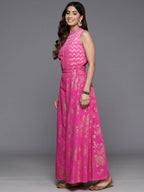 Ahalyaa Women's Traditional Wear Co-ods - Pink | Grocsy