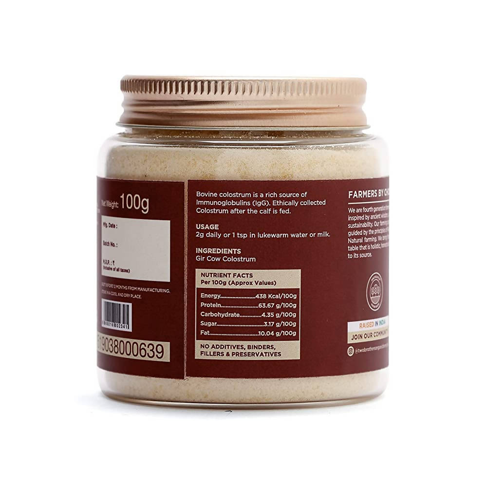 Two Brothers Organic Farms A2 Gir Cow Colostrum Powder | Grocsy