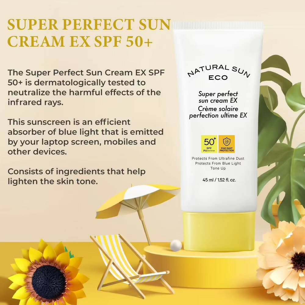 The Face Shop Natural Sun Eco Super Perfect Sun Cream Ex-SPF 50 - Korean Skincare | Grocsy