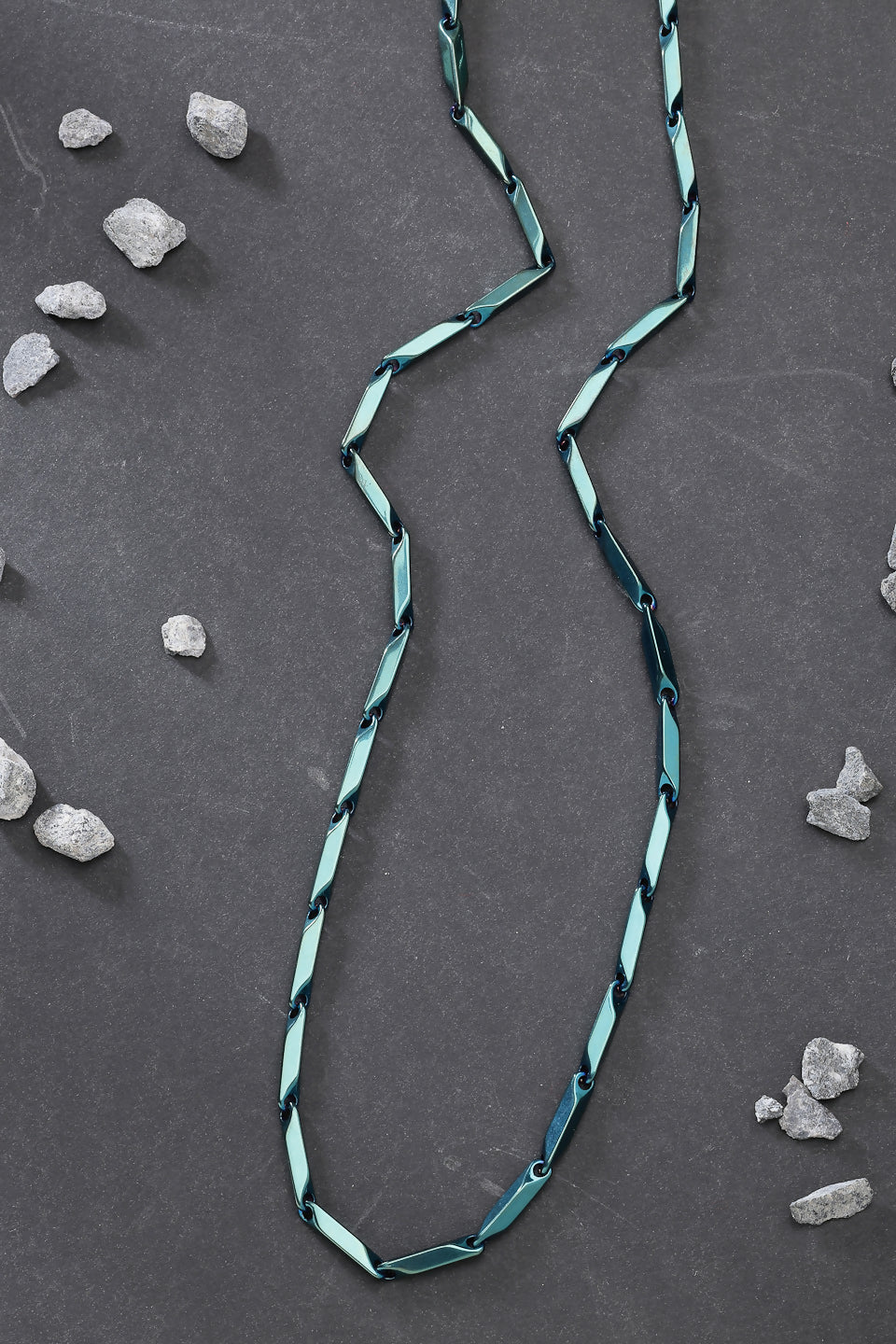 NVR Men's Green Rhodium-Plated Stainless Steel Chain | Grocsy