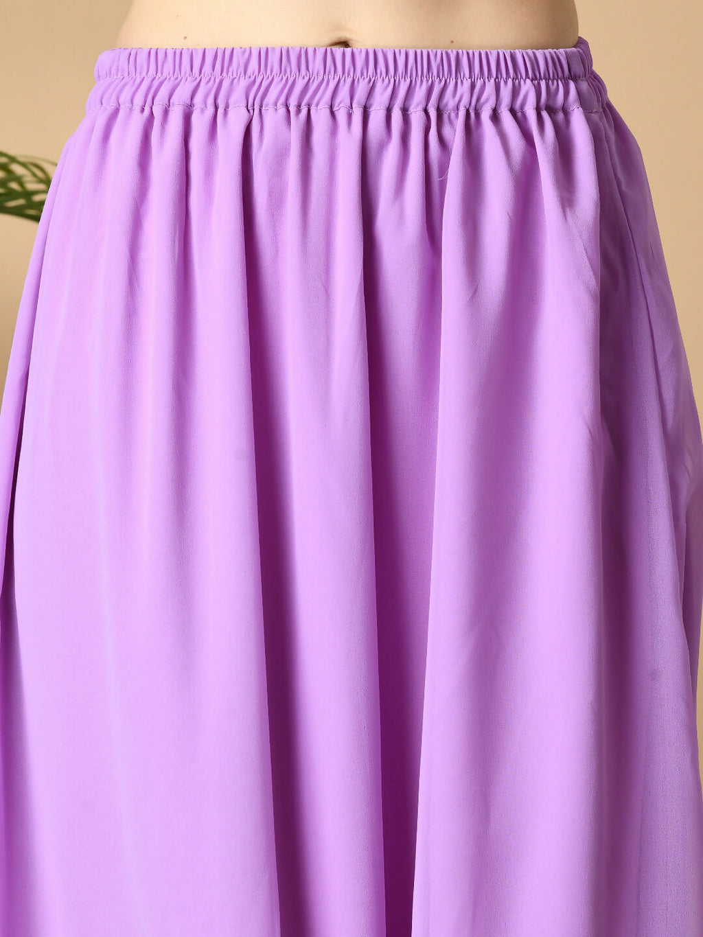 Myshka Women's Purple Georgette Kurta & Skirt With Dupatta Party Sets | Grocsy