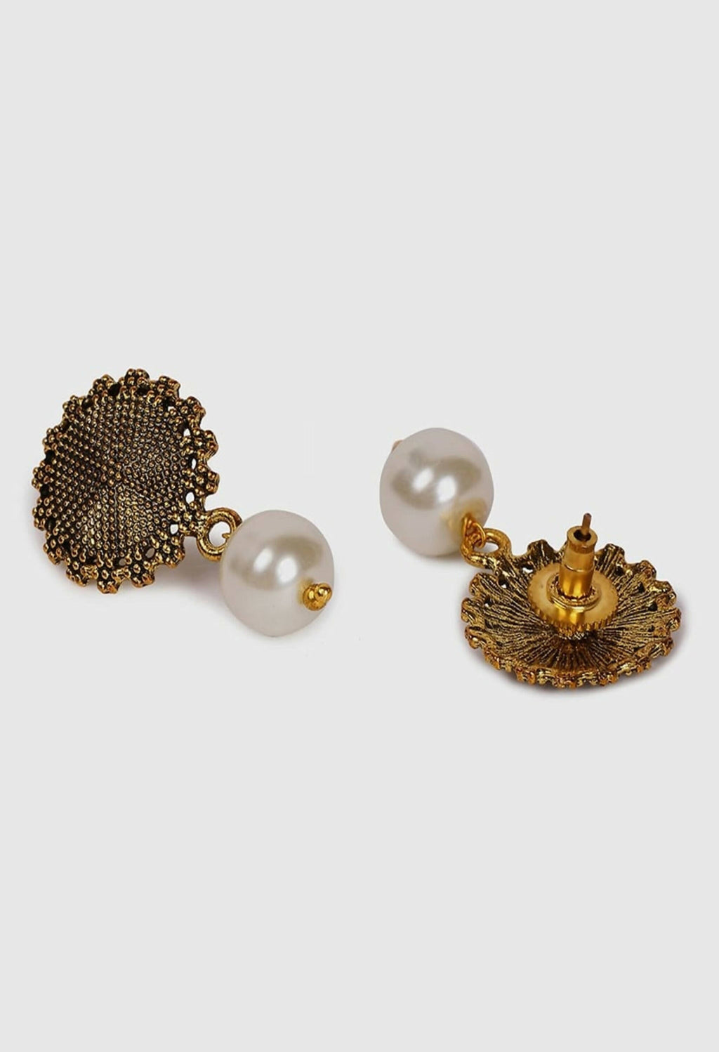 Mominos Fashion Joharkamal Oxidised Gold-Polished Pearls Work Long Necklace Handicraft For Women & Girls | Grocsy