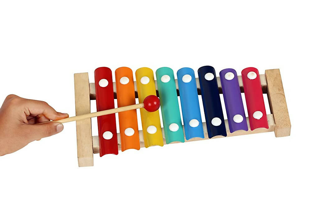 Skoodle My First Xylophone for Kids and Toddlers with Harmonica, Best Educational Musical Instrument with Wooden Mallets for Boys and Girls | Grocsy