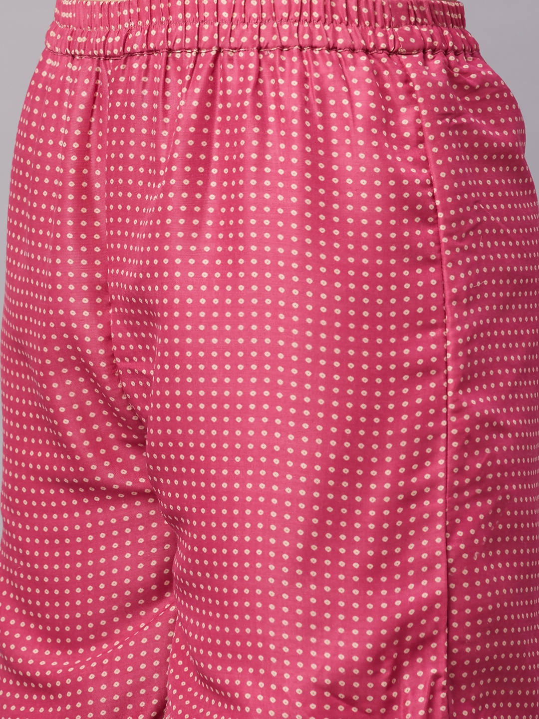 Myshka Pink Printed Sleeveless V Kurti Sharara Set | Grocsy