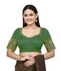 Joban Fashion Women's Green Embroidered Stitched Blouse | Grocsy